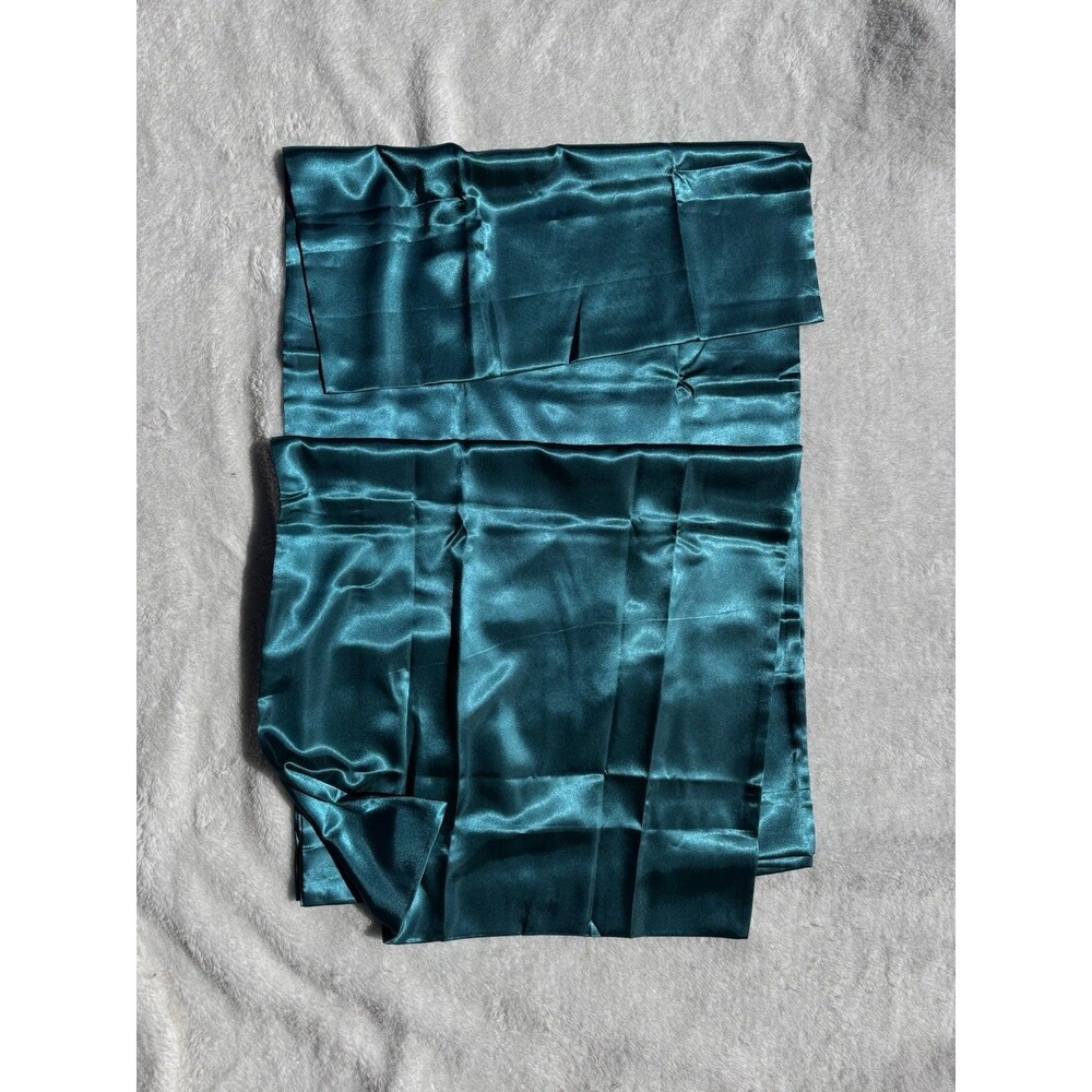 Satin Pillow Cases Set of 2 36x19 Teal New - Picture 2 of 5